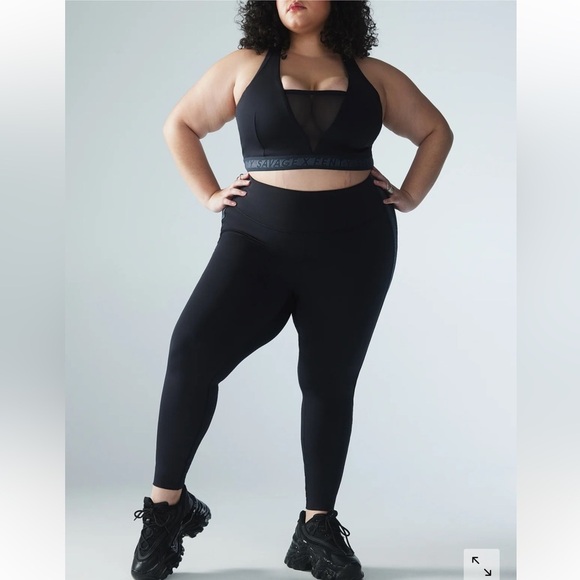 Savage X Fenty Main Player High Waisted Active Yoga Workout Black Legging 3X - Picture 2 of 16